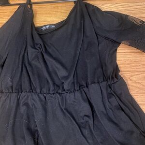 Black Lace Sleeve Dress